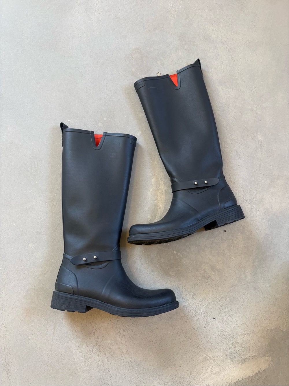 Rag & Bone Black Knee High Tall Rain Boots size 40 / US 9.5